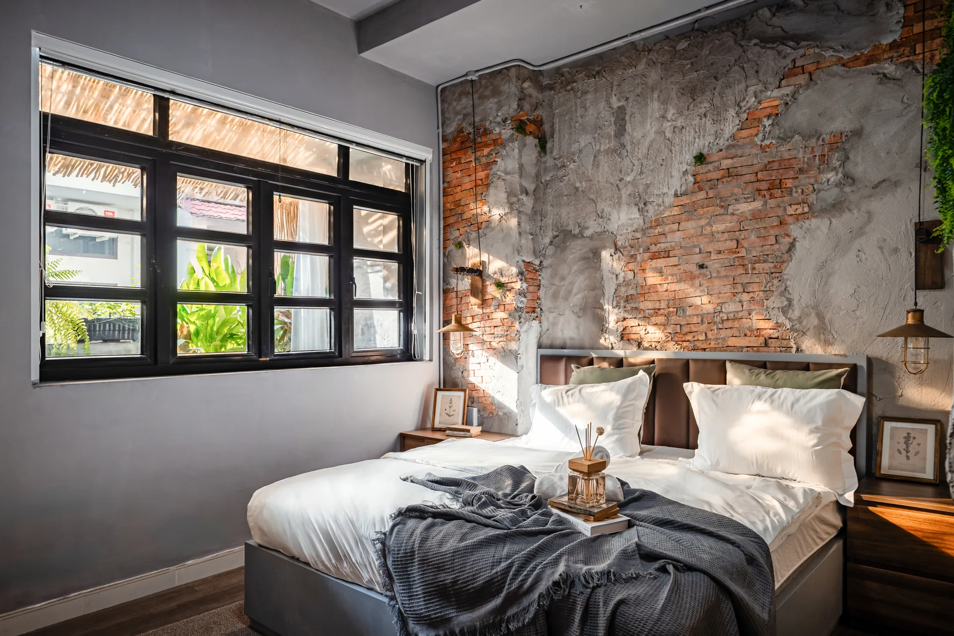 Brick & Concrete Suite | Balcony Bathtub